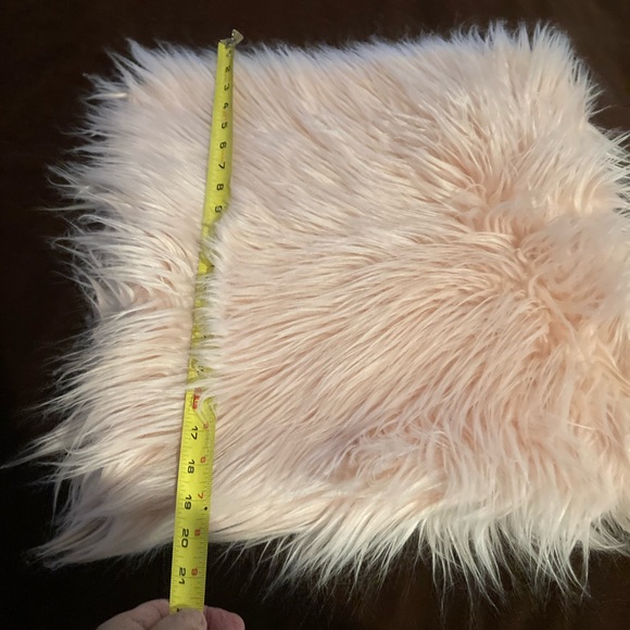 Pottery Barn Teen Accents Pink Faux Fur Pillow Case Fluffy Furry